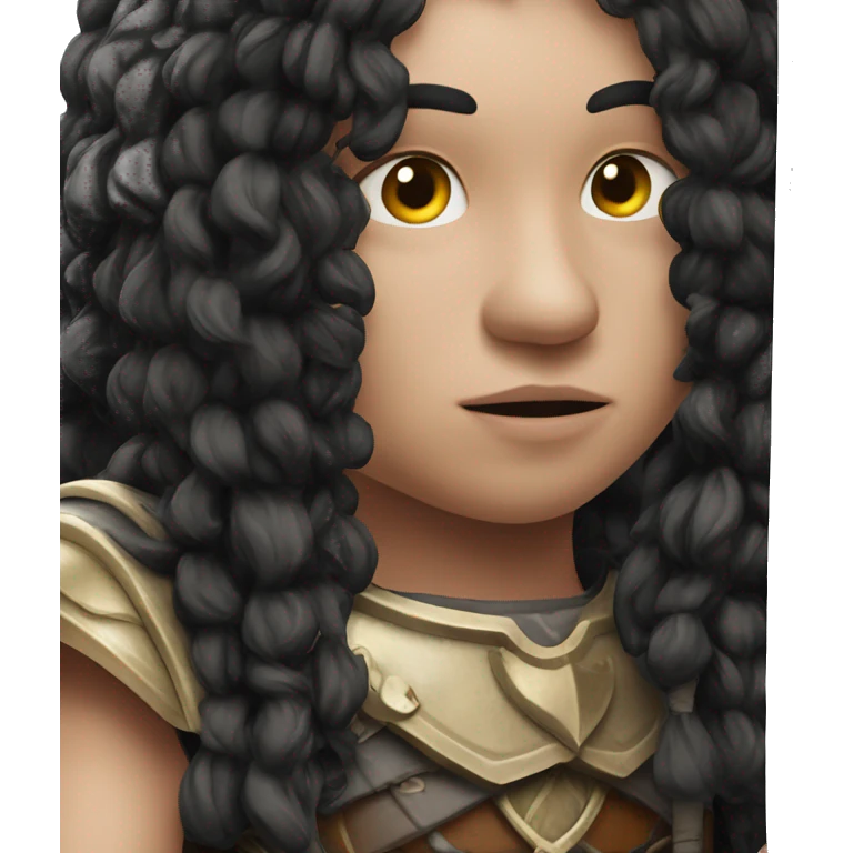 brave warrior with black sword emoji