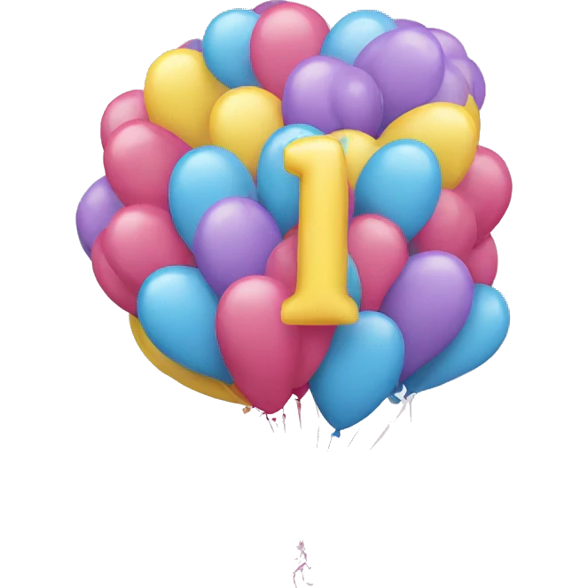 First birthday balloon emoji