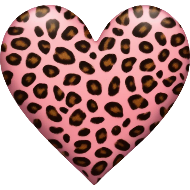 Leopard print heart pink emoji