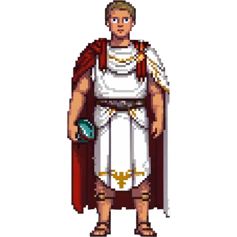 portrait of Tiberius Gracchus wearing a Roman toga emoji