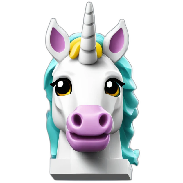 Lego Mini Figure Unicorn emoji