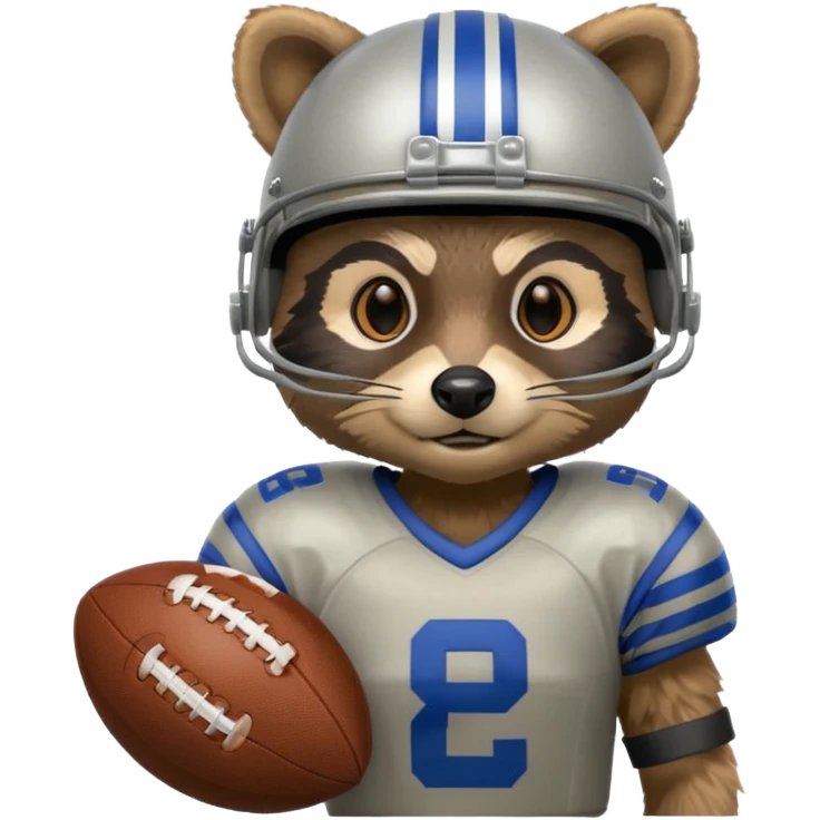 american football player raccoon emoji