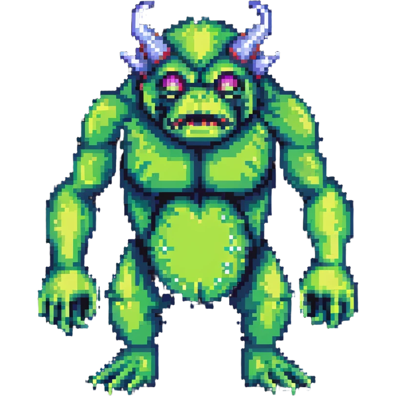 Hulk transformation sequence, scientist becoming green monster, retro game style emoji