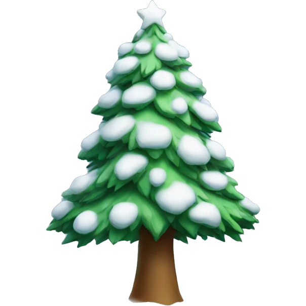 christmas tree with snow  emoji
