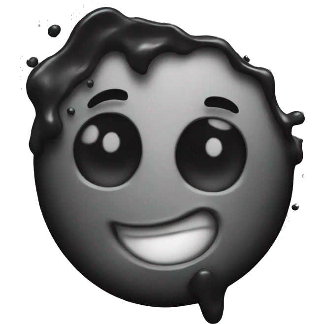 Black splash emoji