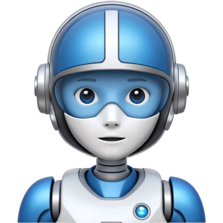 blue and white astrobot copilot emoji