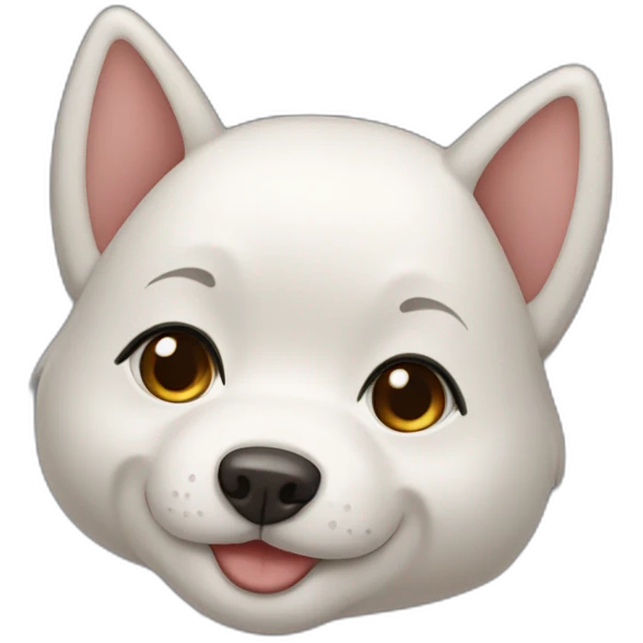 Chinese dog-like girl friend emoji