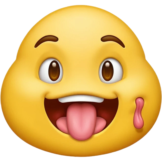 yellow emoji with tongue wiggling out side to side emoji