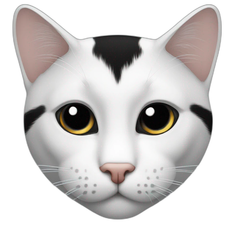 gato blanco y negro emoji