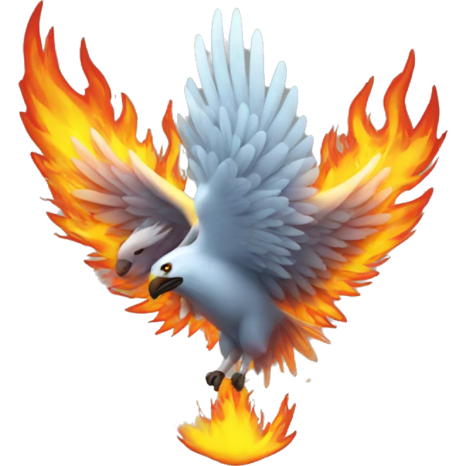 Wing on fire emoji