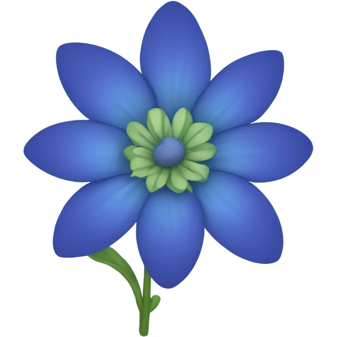 a blue flower emoji
