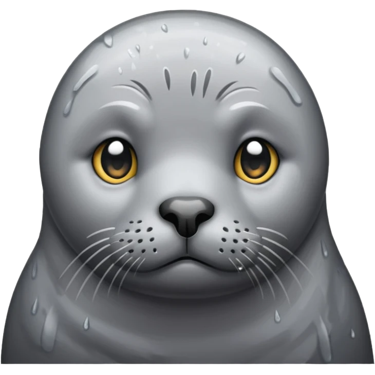 The saddest seal in the rain emoji