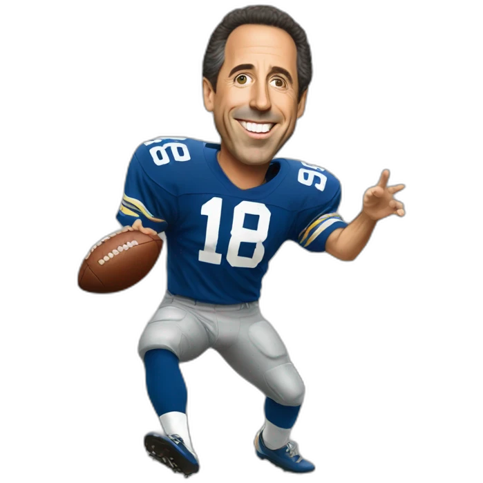jerry seinfeld playing football emoji