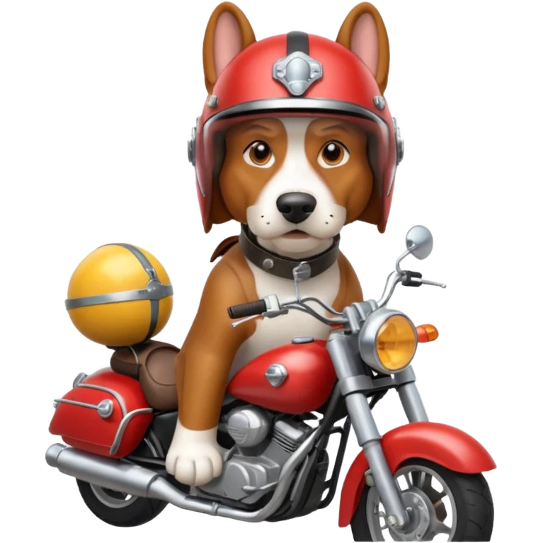 angry bassett hound on a motorcycle emoji