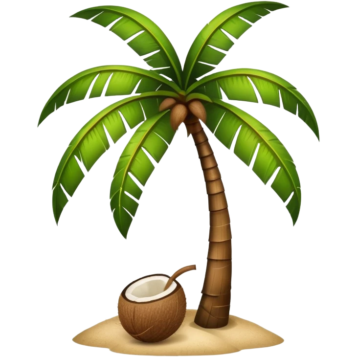 tropical palm tree with coconuts emoji