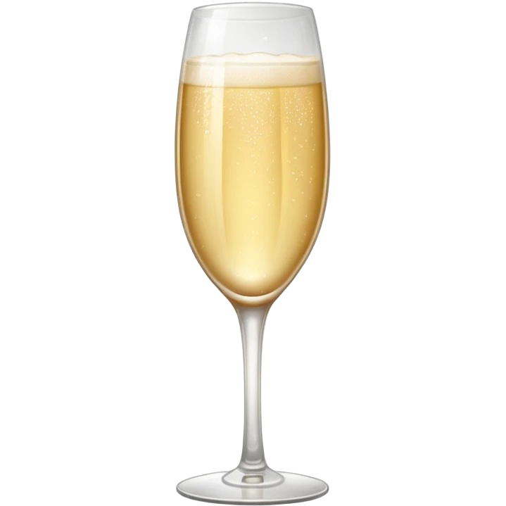 a glass of champagne with sparkling stars emoji