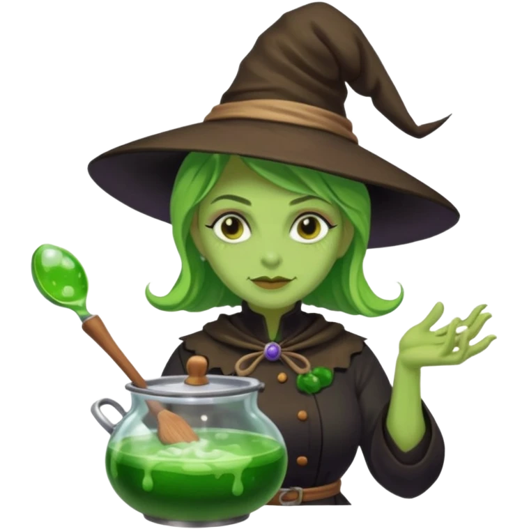 green witch cooking potion emoji