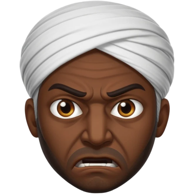 in profile, angry Iranian emoji