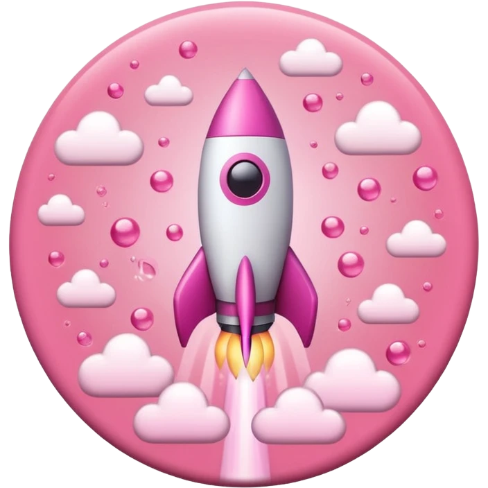 mix light pink dark pink and white girly phone ui rocket emoji