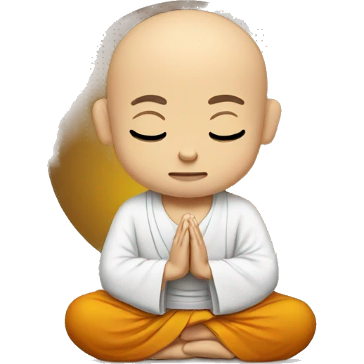buddhist monk meditating and praying emoji