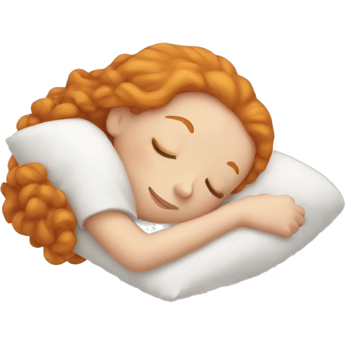 Ginger pretty girl sleeping emoji