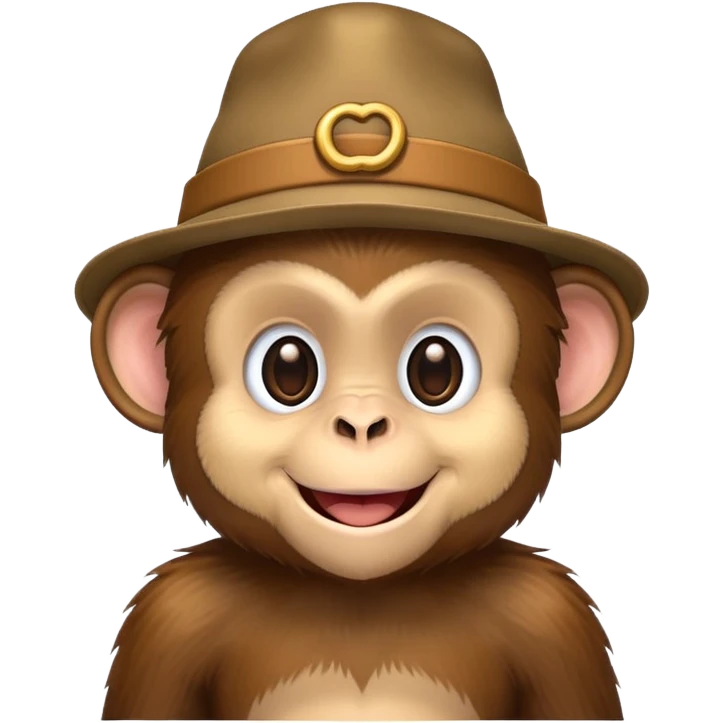 Monkey with a hat emoji