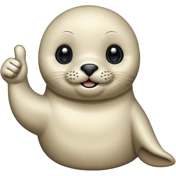 a cute seal giving a thumbs up emoji