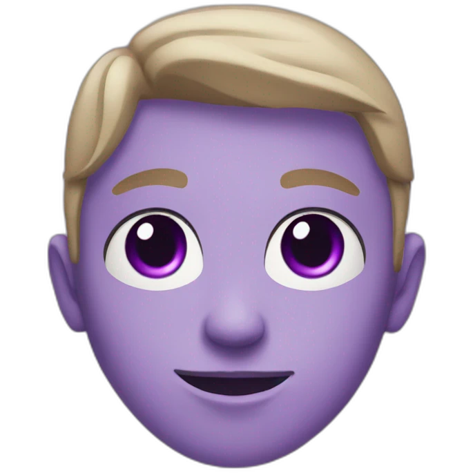 Face purple eyes emoji