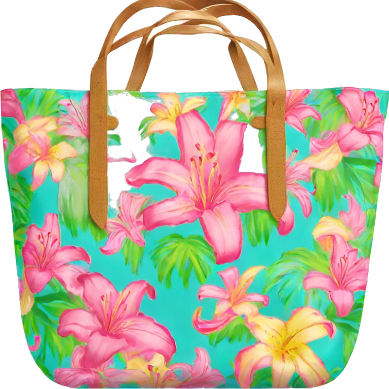 Lilly Pulitzer beach bag emoji