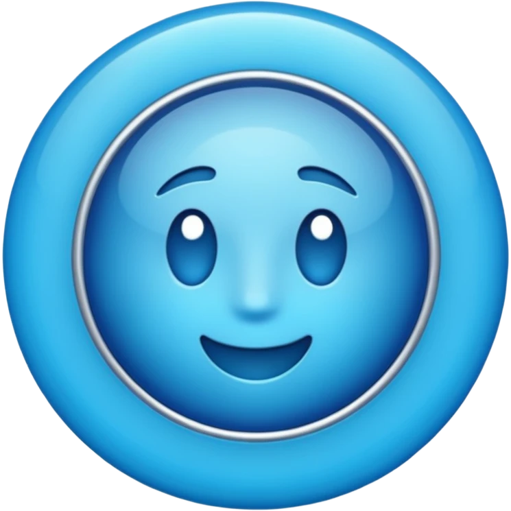 Certified blue color emoji