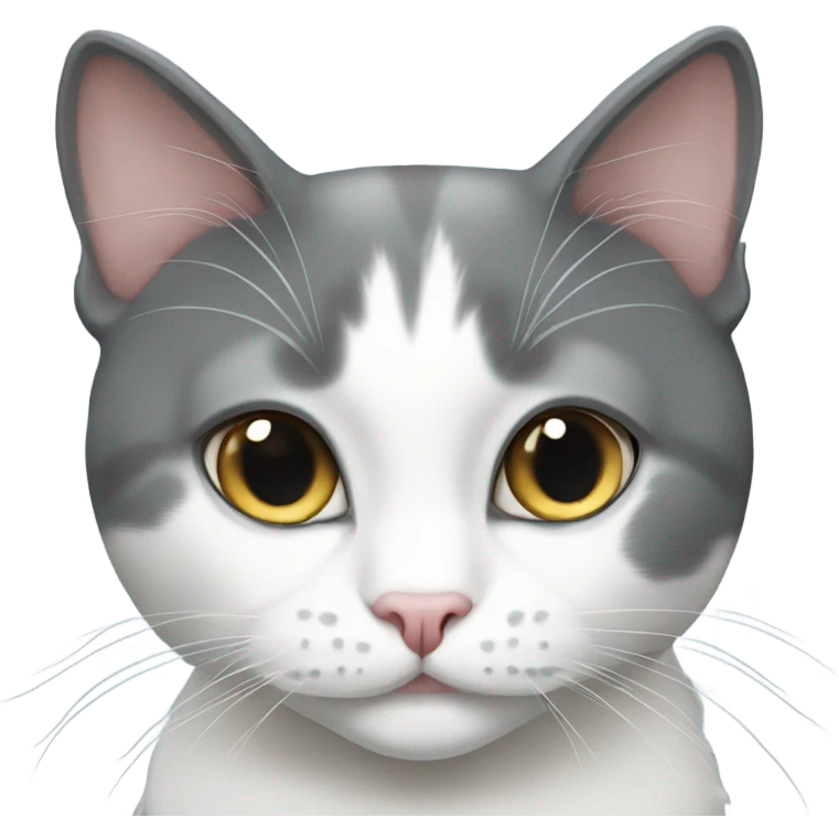 grey & white tuxedo cat emoji