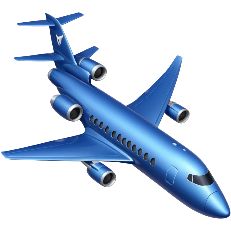 a jet plane the solid color dark blue emoji