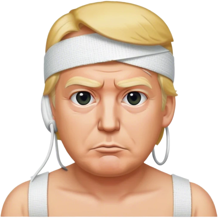 Trump with the bandage on ear emoji