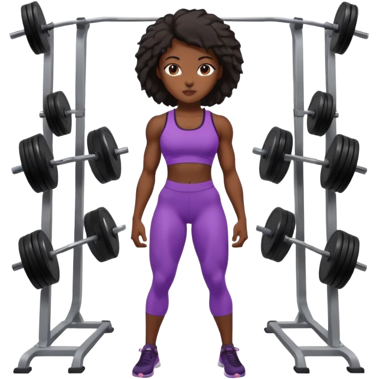 Black gym girl emoji