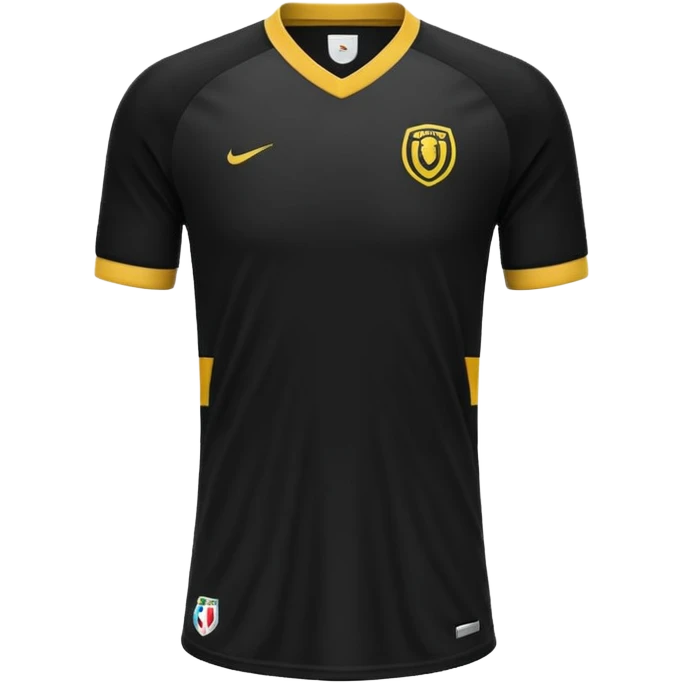 maillot football rayures noir sans numero ni logo emoji