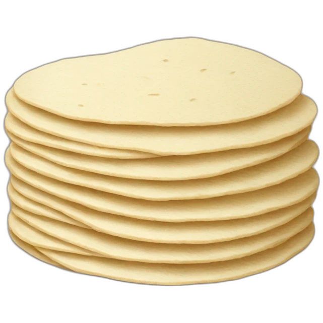 Small Stack of flour tortillas emoji