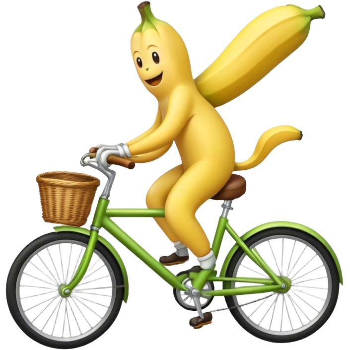 A Banana on a bycicle  emoji