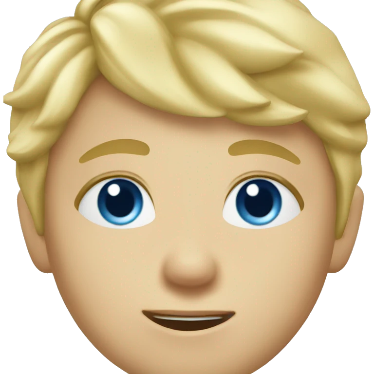 Blond boy blue eyes emoji