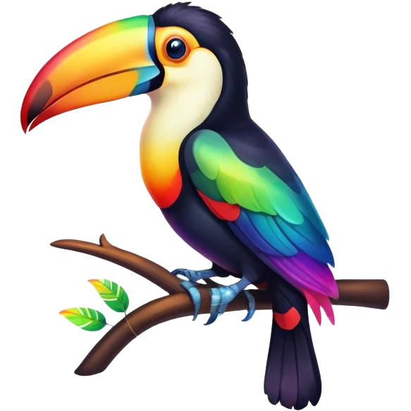 Toucan rainbow emoji