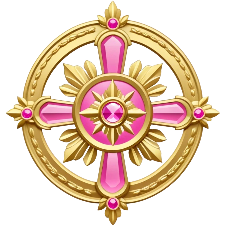 ave maria's emblem with a touch of pink emoji