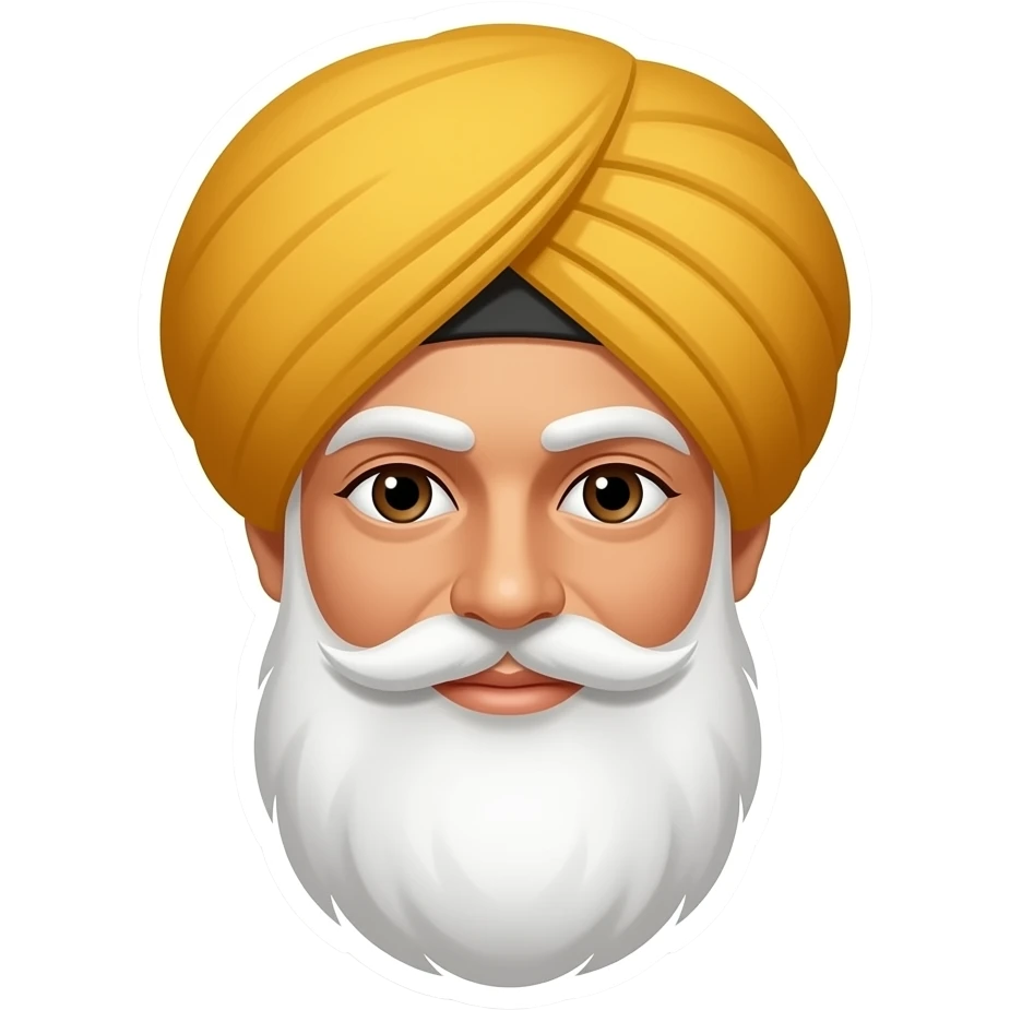 Village pradhan with pagdi sticker emoji