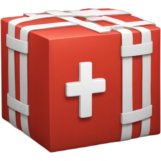red box with white cross emoji