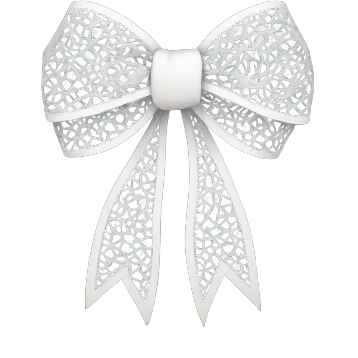 A lacy bow emoji