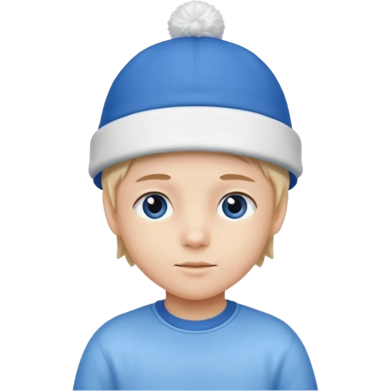 kid with blue and white hat emoji