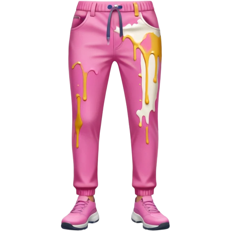 paint splashed pink pants emoji