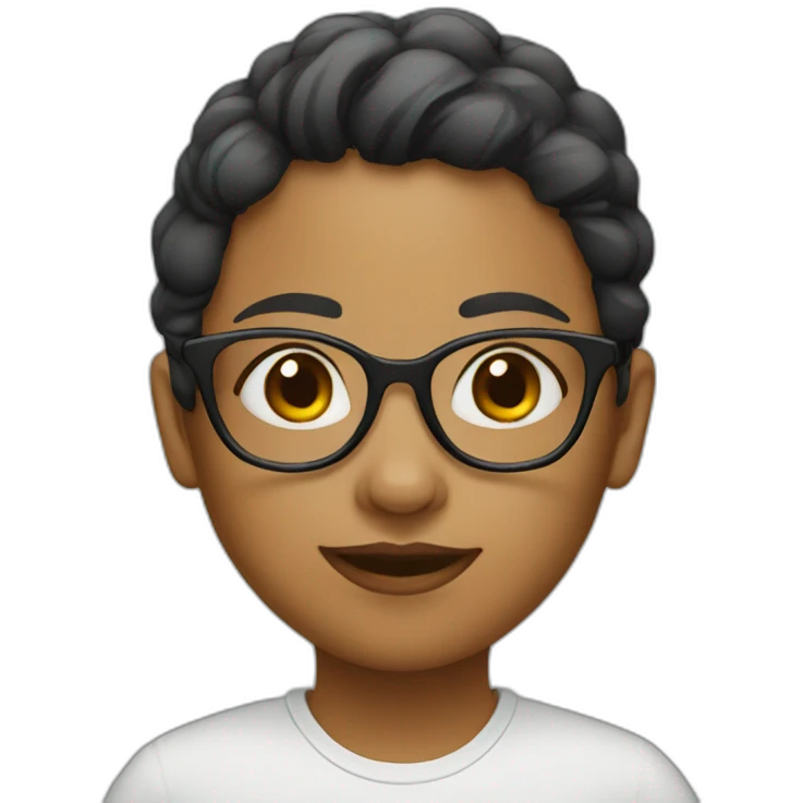 girl with glasses emoji