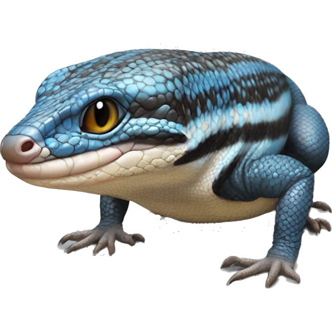 realistic blue tongue skink lizard fullbody emoji