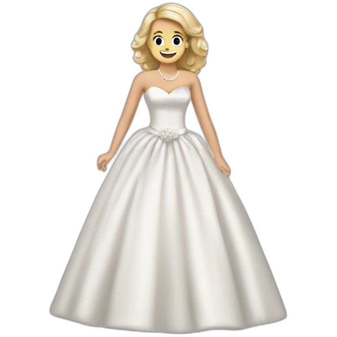 Macron en robe de mariée emoji