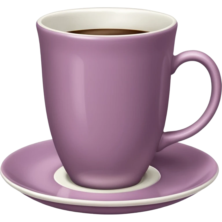 coffee cup and saucer in the colour old mauve emoji