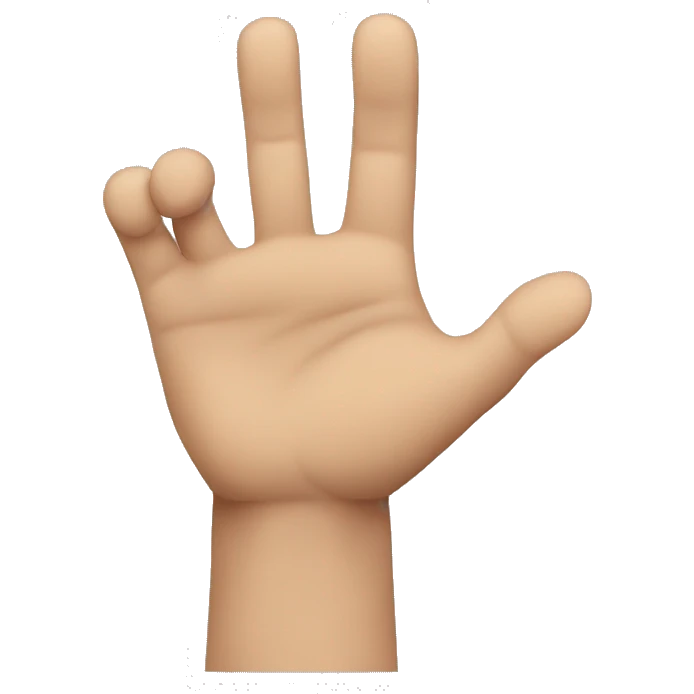 shoulder and whole arm with the palm up from a side view emoji